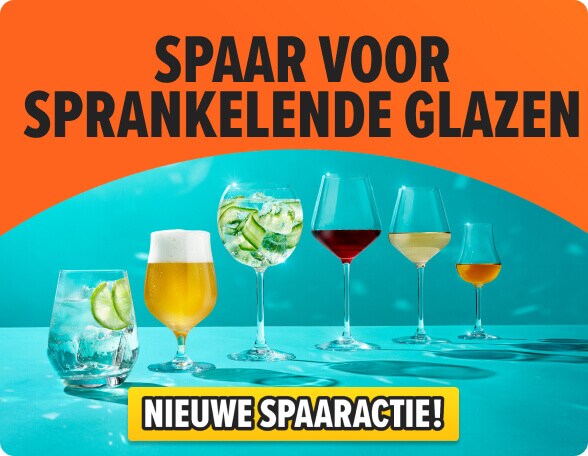 spaar voor sprankelende glazen van chef en sommelier nu vanaf &euro;3,49 & 75 punten